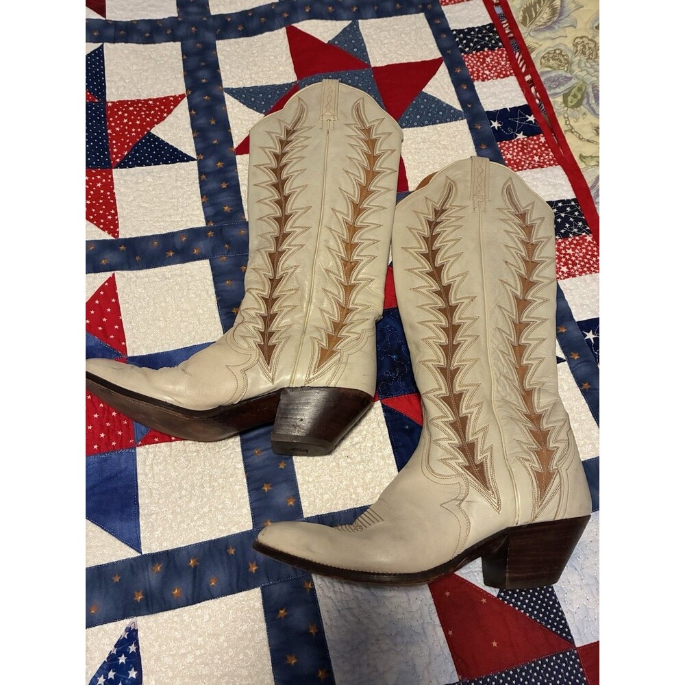 Dan Post WESTERN Leather Vintage /Cowgirl Boots Size 8 Womens